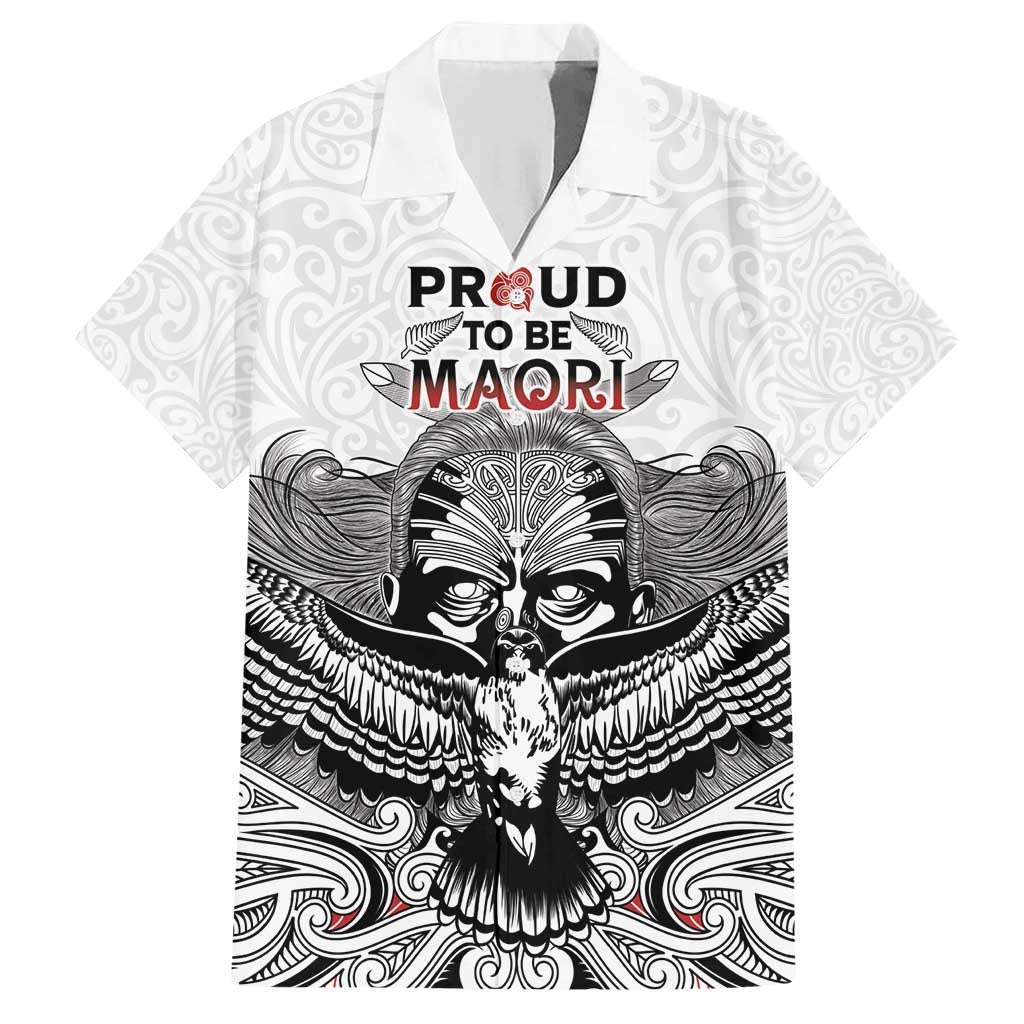Aotearoa Personalized Family Matching Short Sleeve Bodycon Dress and Hawaiian Shirt Proud To Be Maori LT7 Dad's Shirt - Short Sleeve White - Polynesian Pride