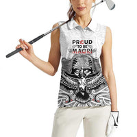 Aotearoa Personalized Women Sleeveless Polo Shirt Proud To Be Maori