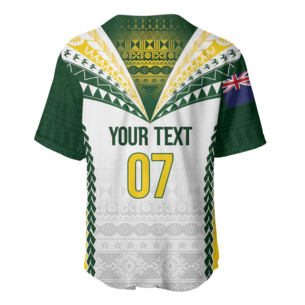 Cook Islands Rugby Custom Baseball Jersey Kuki's Aitu Champions - Polynesian Pride