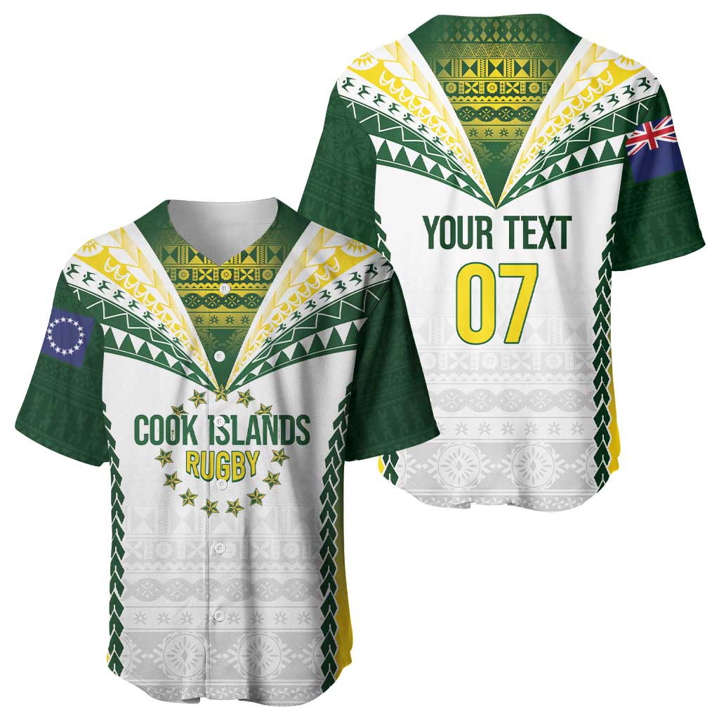 Cook Islands Rugby Custom Baseball Jersey Kuki's Aitu Champions - Polynesian Pride