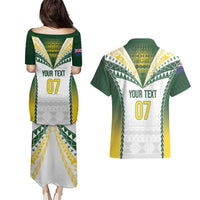 Cook Islands Rugby Custom Couples Matching Puletasi and Hawaiian Shirt Kuki's Aitu Champions - Polynesian Pride