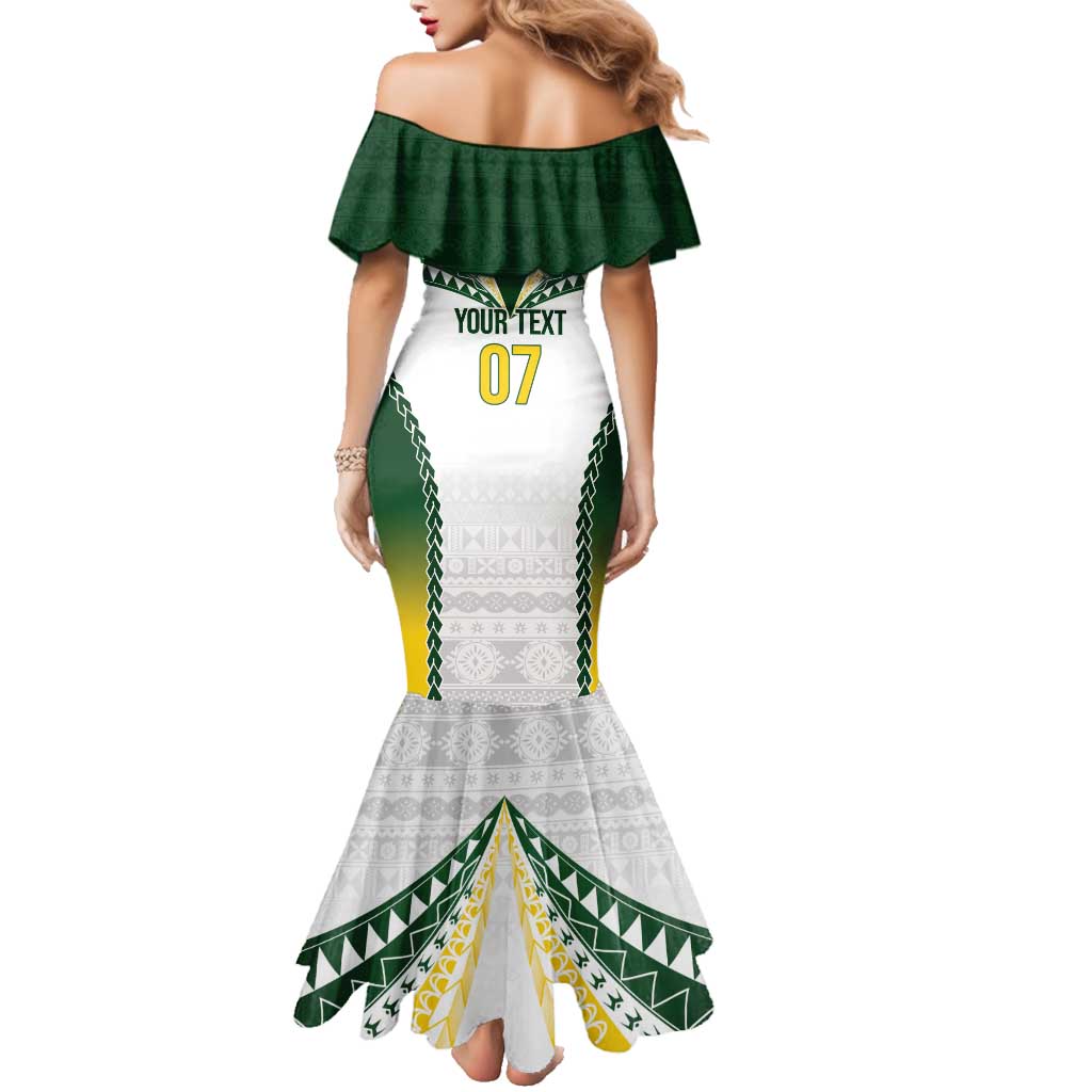 Cook Islands Rugby Custom Family Matching Mermaid Dress and Hawaiian Shirt Kuki's Aitu Champions LT7 - Polynesian Pride