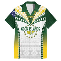 Cook Islands Rugby Custom Family Matching Summer Maxi Dress and Hawaiian Shirt Kuki's Aitu Champions LT7 Dad's Shirt - Short Sleeve Colorful - Polynesian Pride