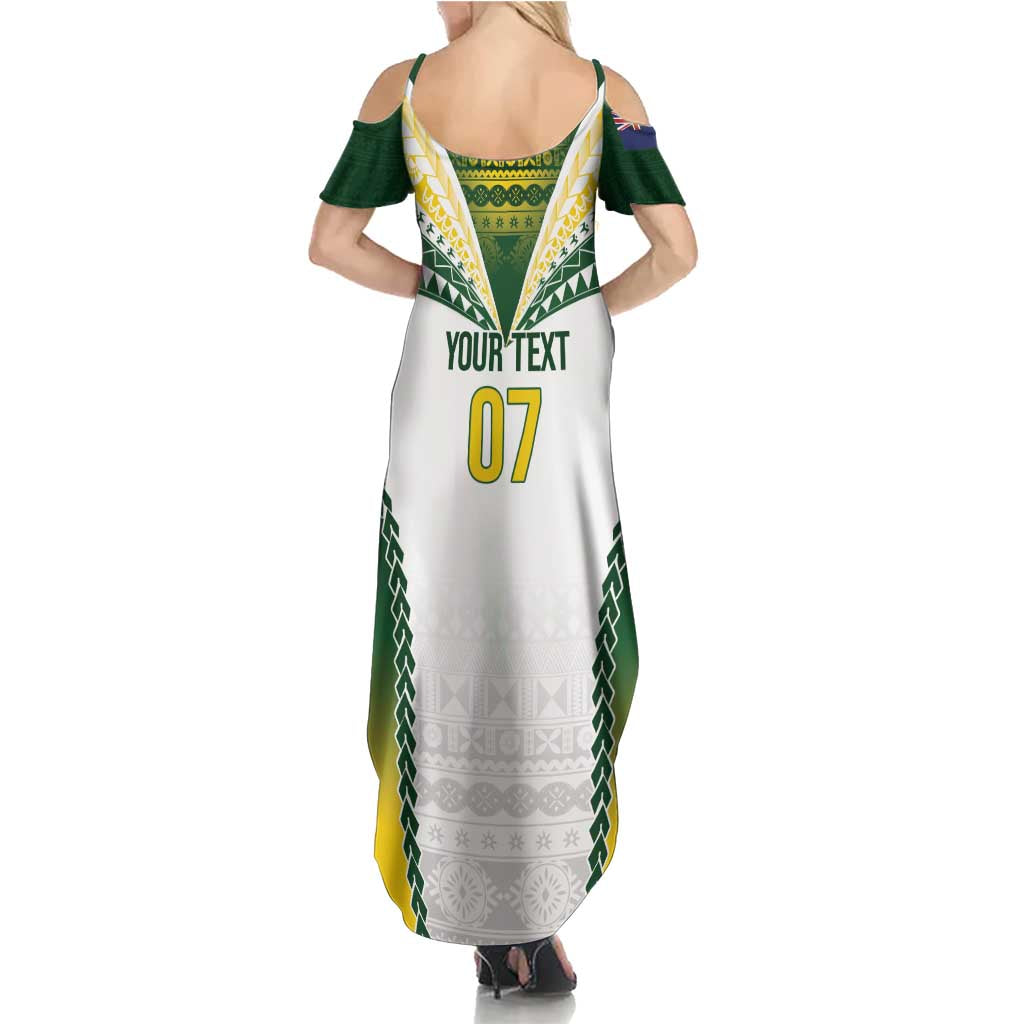 Cook Islands Rugby Custom Family Matching Summer Maxi Dress and Hawaiian Shirt Kuki's Aitu Champions LT7 - Polynesian Pride
