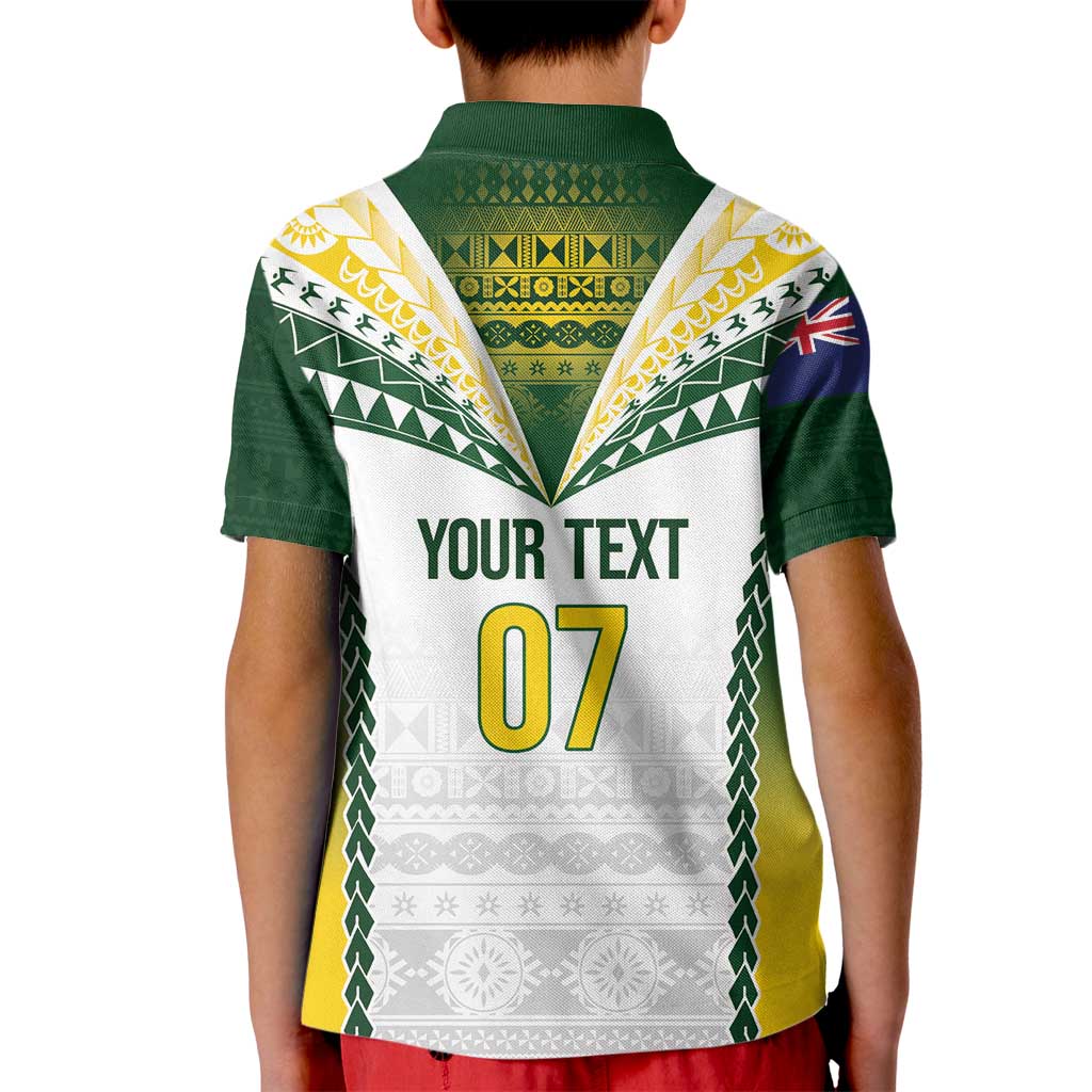 Cook Islands Rugby Custom Kid Polo Shirt Kuki's Aitu Champions - Polynesian Pride
