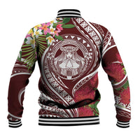 Aloha Hawaii Big Island Baseball Jacket Ohia Lehua Wahine LT7 - Polynesian Pride