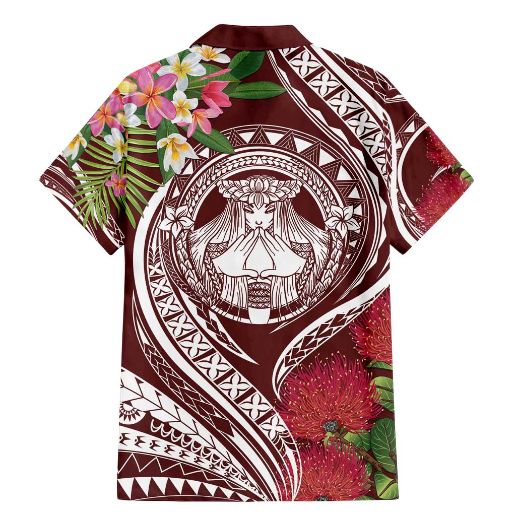 Aloha Hawaii Big Island Family Matching Mermaid Dress and Hawaiian Shirt Ohia Lehua Wahine LT7 - Polynesian Pride