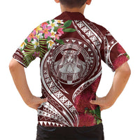 Aloha Hawaii Big Island Family Matching Puletasi and Hawaiian Shirt Ohia Lehua Wahine LT7 - Polynesian Pride