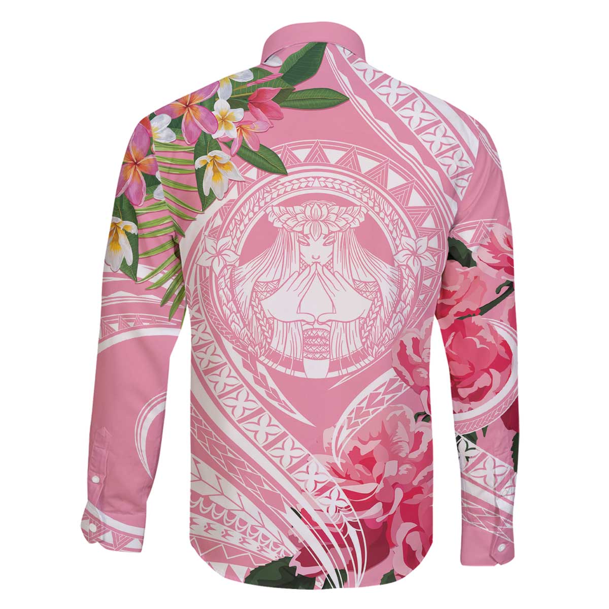Aloha Hawaii Maui Family Matching Off The Shoulder Long Sleeve Dress and Hawaiian Shirt Goddess Lokelani Rose LT7 - Polynesian Pride