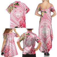 Aloha Hawaii Maui Family Matching Summer Maxi Dress and Hawaiian Shirt Goddess Lokelani Rose LT7 - Polynesian Pride