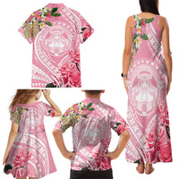 Aloha Hawaii Maui Family Matching Tank Maxi Dress and Hawaiian Shirt Goddess Lokelani Rose LT7 - Polynesian Pride
