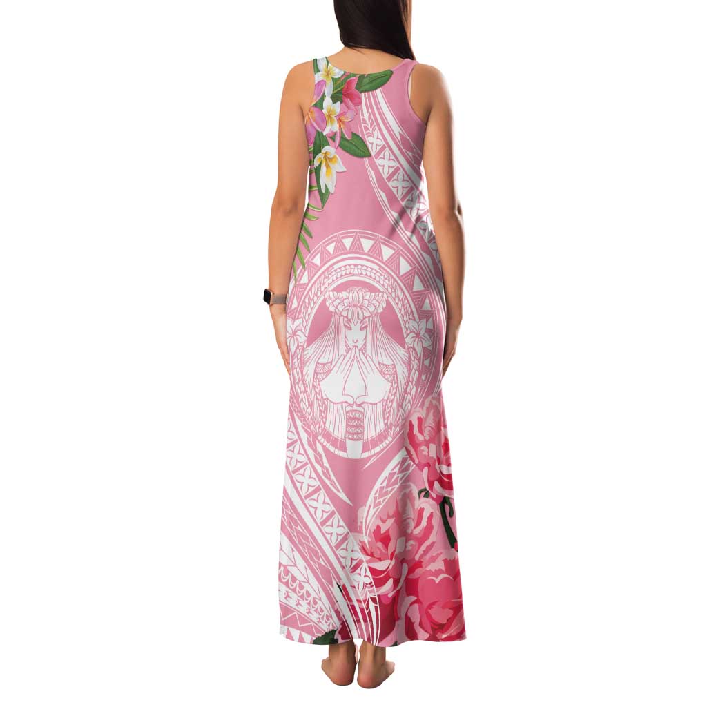 Aloha Hawaii Maui Family Matching Tank Maxi Dress and Hawaiian Shirt Goddess Lokelani Rose LT7 - Polynesian Pride