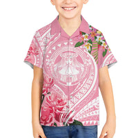 Aloha Hawaii Maui Family Matching Tank Maxi Dress and Hawaiian Shirt Goddess Lokelani Rose LT7 Son's Shirt Pink - Polynesian Pride