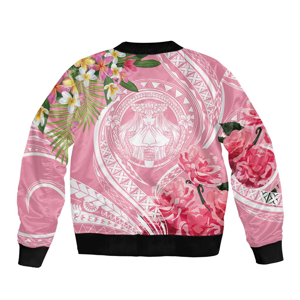 Aloha Hawaii Maui Sleeve Zip Bomber Jacket Goddess Lokelani Rose LT7 - Polynesian Pride
