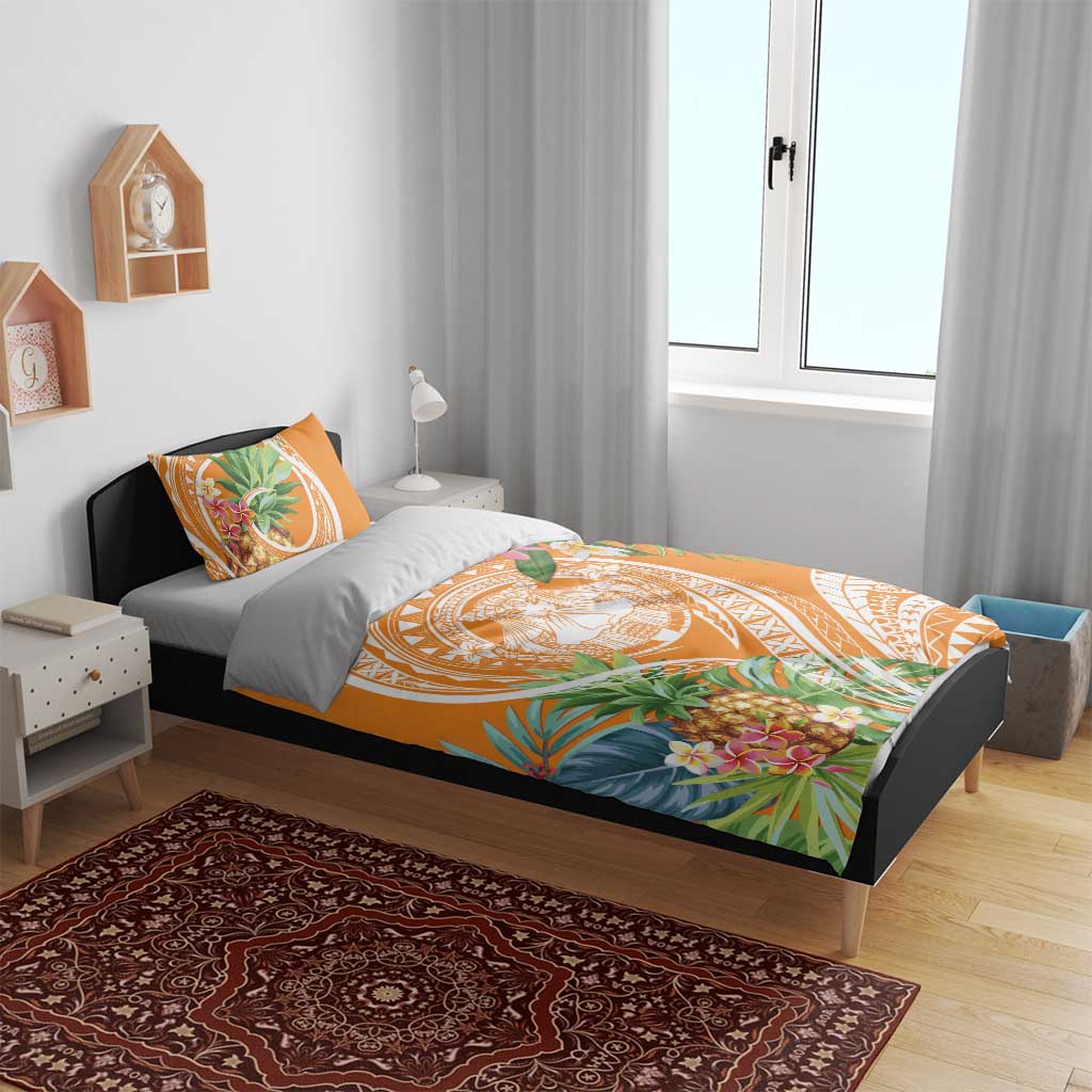 Aloha Hawaii Lanai Bedding Set Frangipani Mix Pineapple