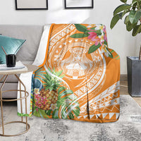 Aloha Hawaii Lanai Blanket Frangipani Mix Pineapple
