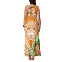 Aloha Hawaii Lanai Family Matching Tank Maxi Dress and Hawaiian Shirt Frangipani Mix Pineapple LT7 - Polynesian Pride