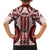 Bula Fiji Vintage Family Matching Off Shoulder Maxi Dress and Hawaiian Shirt Scarlet Masi Motifs