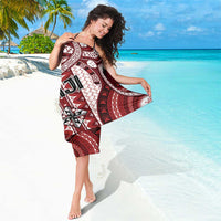 Bula Fiji Vintage Sarong Scarlet Masi Motifs