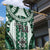 Bula Fiji Vintage Garden Flag Phthalo Green Masi Motifs