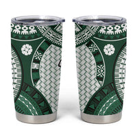Bula Fiji Vintage Tumbler Cup Phthalo Green Masi Motifs LT7 Phthalo Green - Polynesian Pride