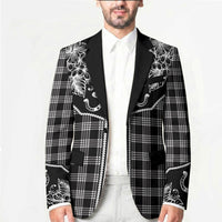 Hawai'i Paniolo Motif Black Blazer Floral Palaka Print LT7 - Polynesian Pride