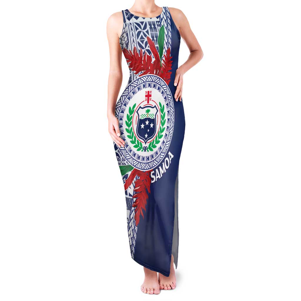 Samoa Rugby Personalized Family Matching Tank Maxi Dress and Hawaiian Shirt Toa Samoa Myriad Siapo
