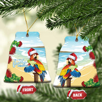 Have A Very Beach Christmas Ceramic Ornament Parrot By Lehua Flower - Polynesian Pride