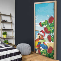 Have A Very Beach Christmas Door Cover Parrot By Lehua Flower - Polynesian Pride
