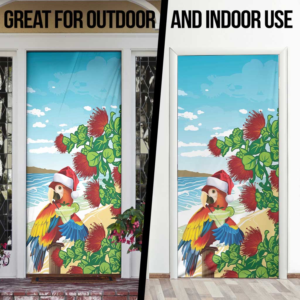 Have A Very Beach Christmas Door Cover Parrot By Lehua Flower - Polynesian Pride