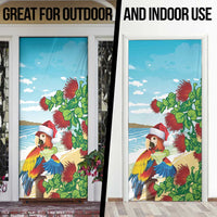 Have A Very Beach Christmas Door Cover Parrot By Lehua Flower - Polynesian Pride