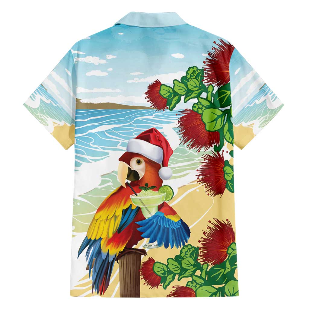Have A Very Beach Christmas Family Matching Long Sleeve Bodycon Dress and Hawaiian Shirt Parrot By Lehua Flower LT7 - Polynesian Pride