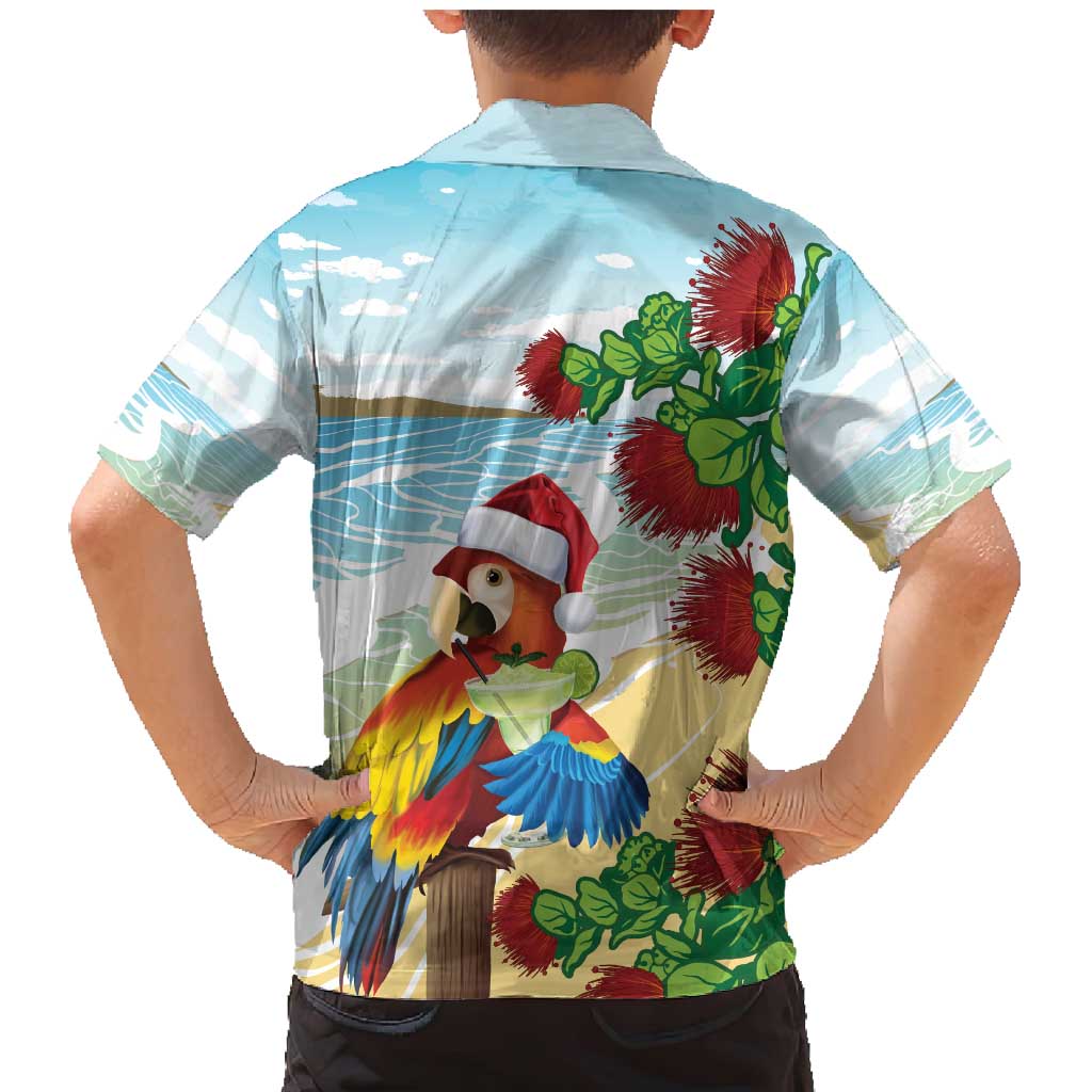 Have A Very Beach Christmas Family Matching Mermaid Dress and Hawaiian Shirt Parrot By Lehua Flower LT7 - Polynesian Pride