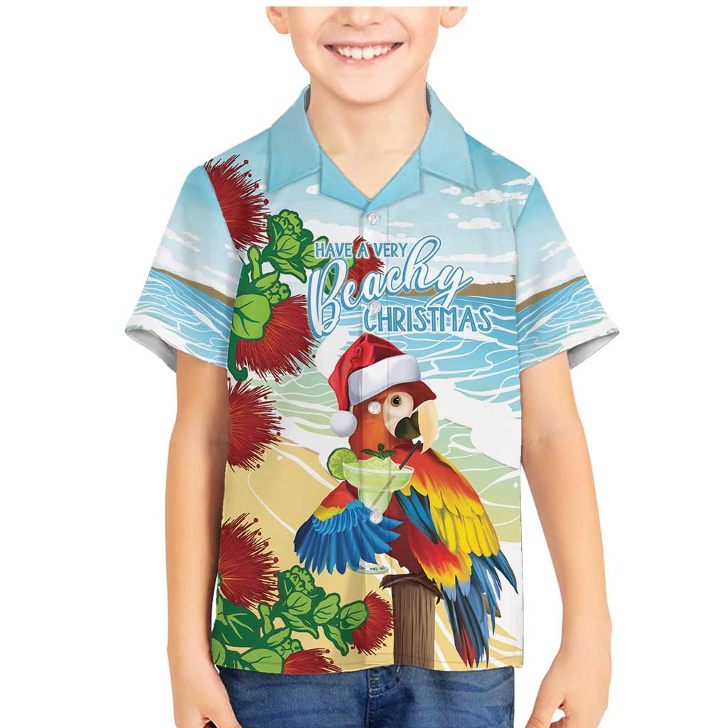 Have A Very Beach Christmas Family Matching Mermaid Dress and Hawaiian Shirt Parrot By Lehua Flower LT7 Son's Shirt Art - Polynesian Pride
