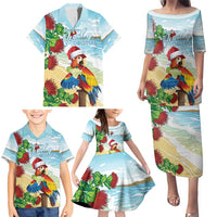 Have A Very Beach Christmas Family Matching Puletasi and Hawaiian Shirt Parrot By Lehua Flower LT7 - Polynesian Pride