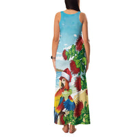 Have A Very Beach Christmas Family Matching Tank Maxi Dress and Hawaiian Shirt Parrot By Lehua Flower LT7 - Polynesian Pride