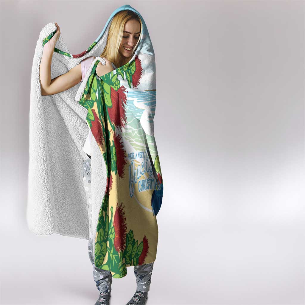 Have A Very Beach Christmas Hooded Blanket Parrot By Lehua Flower - Polynesian Pride