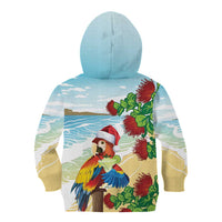Have A Very Beach Christmas Kid Hoodie Parrot By Lehua Flower LT7 - Polynesian Pride