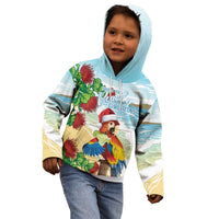 Have A Very Beach Christmas Kid Hoodie Parrot By Lehua Flower LT7 - Polynesian Pride