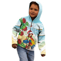 Have A Very Beach Christmas Kid Hoodie Parrot By Lehua Flower LT7 - Polynesian Pride