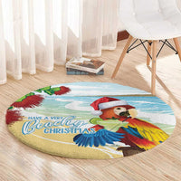 Have A Very Beach Christmas Round Carpet Parrot By Lehua Flower LT7 - Polynesian Pride