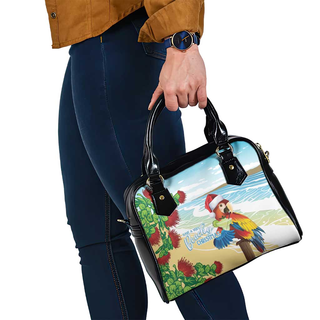 Have A Very Beach Christmas Shoulder Handbag Parrot By Lehua Flower - Polynesian Pride