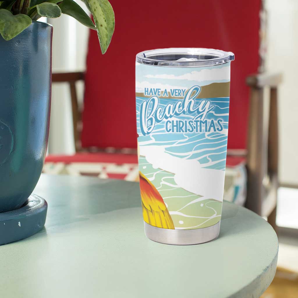 Have A Very Beach Christmas Tumbler Cup Parrot By Lehua Flower - Polynesian Pride