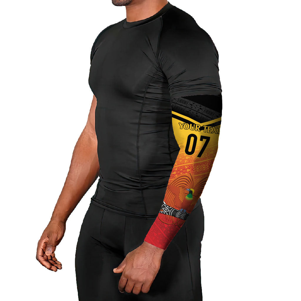 Papua New Guinea Custom Rugby The Kumuls Arm Sleeves Motuan Inspired Pattern LT7 - Polynesian Pride