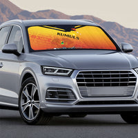 Papua New Guinea Rugby The Kumuls Auto Sun Shade Motuan Inspired Pattern LT7 - Polynesian Pride