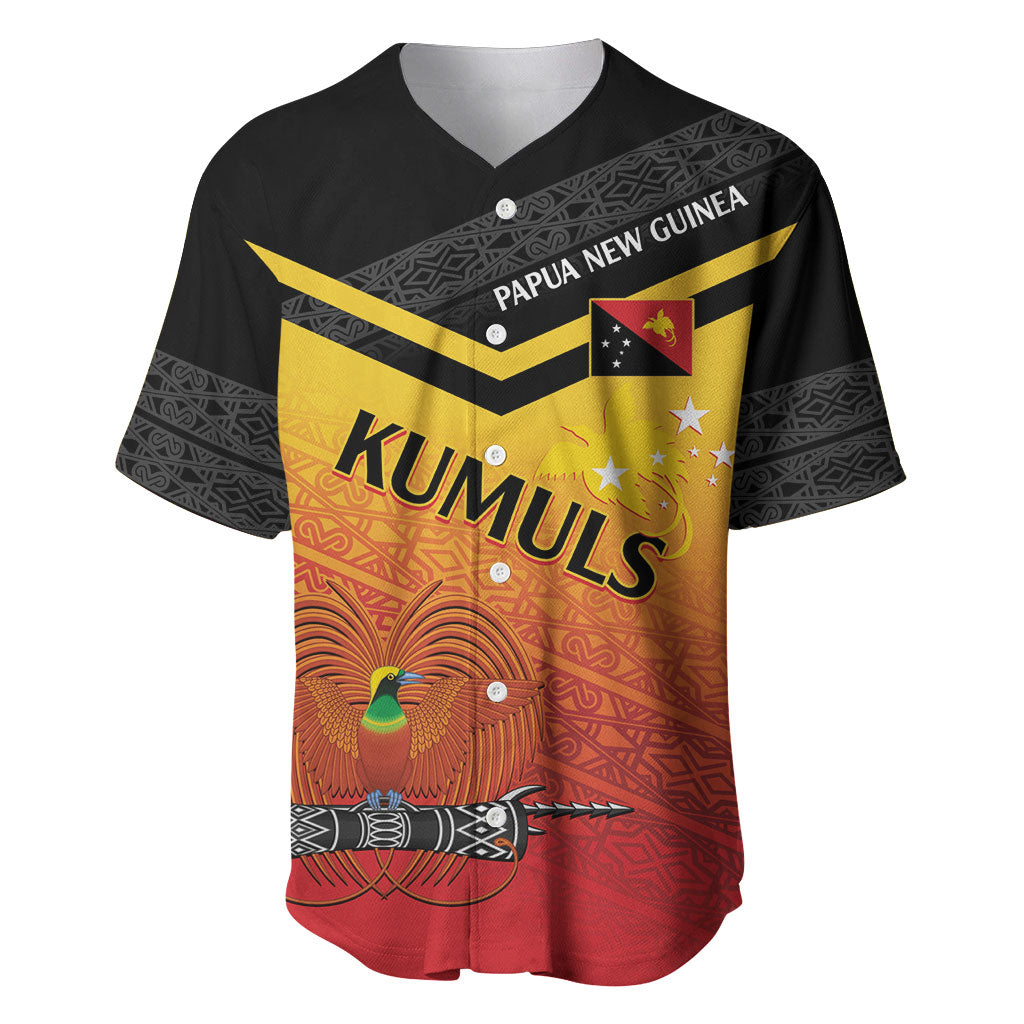 Papua New Guinea Custom Rugby The Kumuls Baseball Jersey Motuan Inspired Pattern LT7 Multicolor - Polynesian Pride