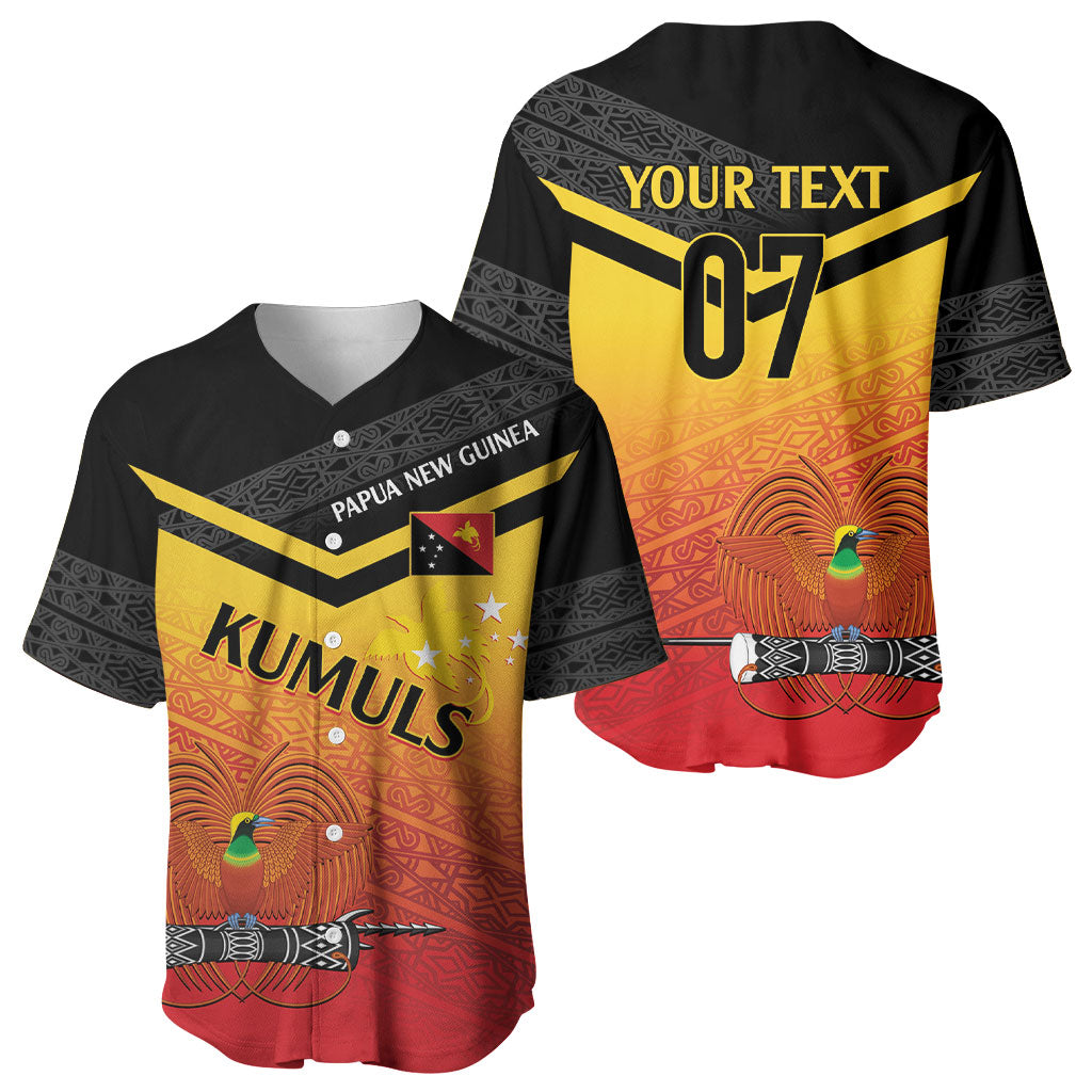 Papua New Guinea Custom Rugby The Kumuls Baseball Jersey Motuan Inspired Pattern LT7 - Polynesian Pride