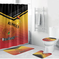 Papua New Guinea Rugby The Kumuls Bathroom Set Motuan Inspired Pattern LT7 Bathroom Set (4 pcs) Multicolor - Polynesian Pride