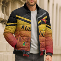 Papua New Guinea Custom Rugby The Kumuls Bomber Puffer Jacket Motuan Inspired Pattern LT7 - Polynesian Pride