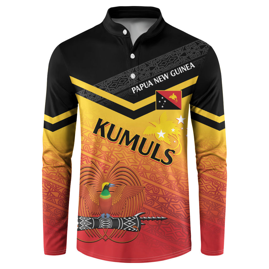 Papua New Guinea Custom Rugby The Kumuls Button Sweatshirt Motuan Inspired Pattern LT7 Multicolor - Polynesian Pride